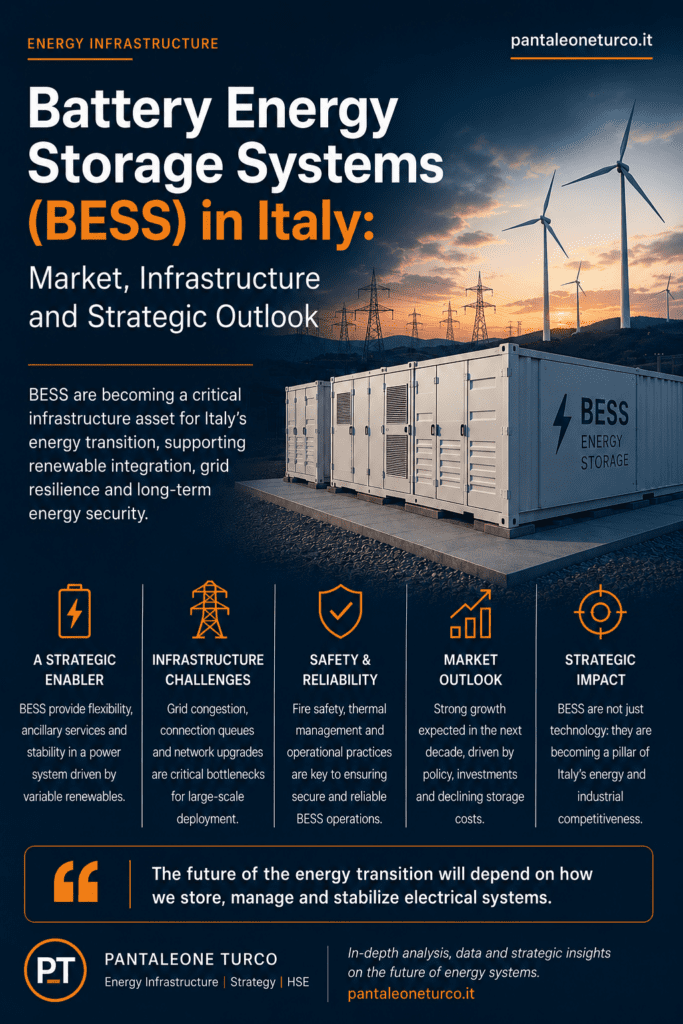 BESS Italy energy storage infrastructure supporting grid resilience and renewable integration