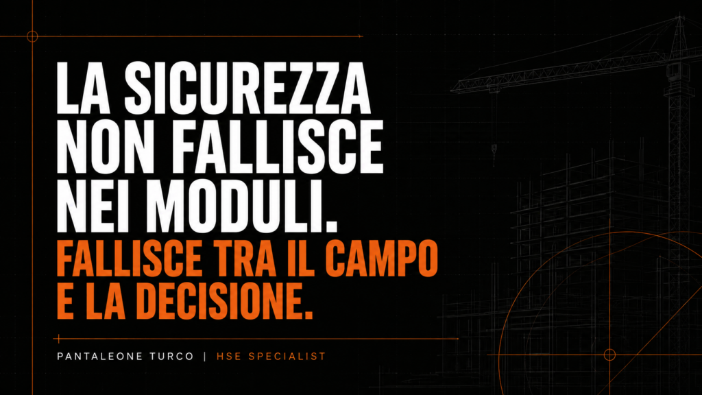 La sicurezza non fallisce nei moduli: fallisce tra il campo e la decisione